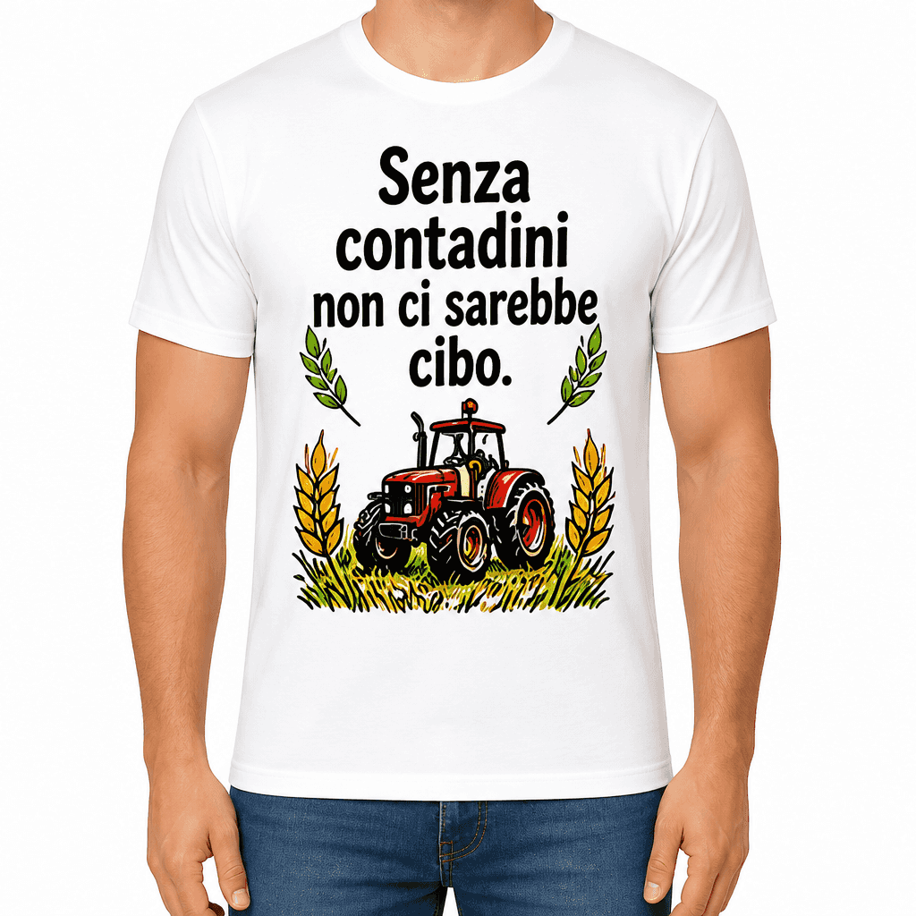 Maglietta per contadino – Senza contadini non ci sarebbe cibo.
