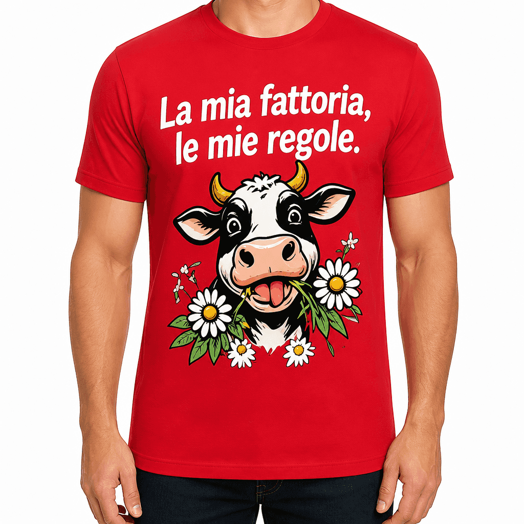 Maglietta per contadino – La mia fattoria, le mie regole.