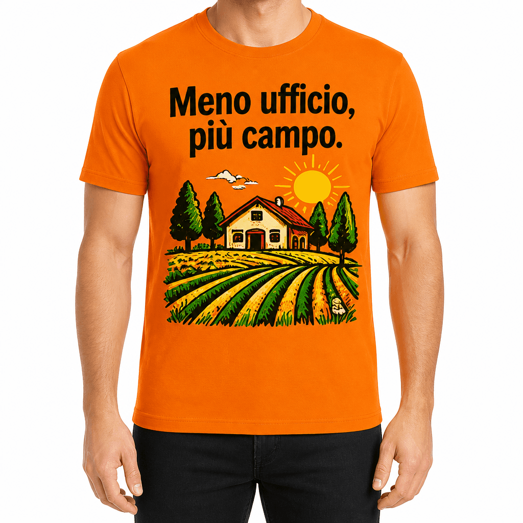 Maglietta per contadino – Meno ufficio, più campo.