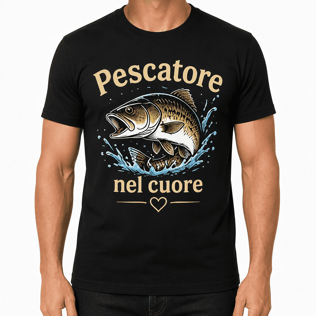 Maglietta da pesca β Pescatore nel cuore