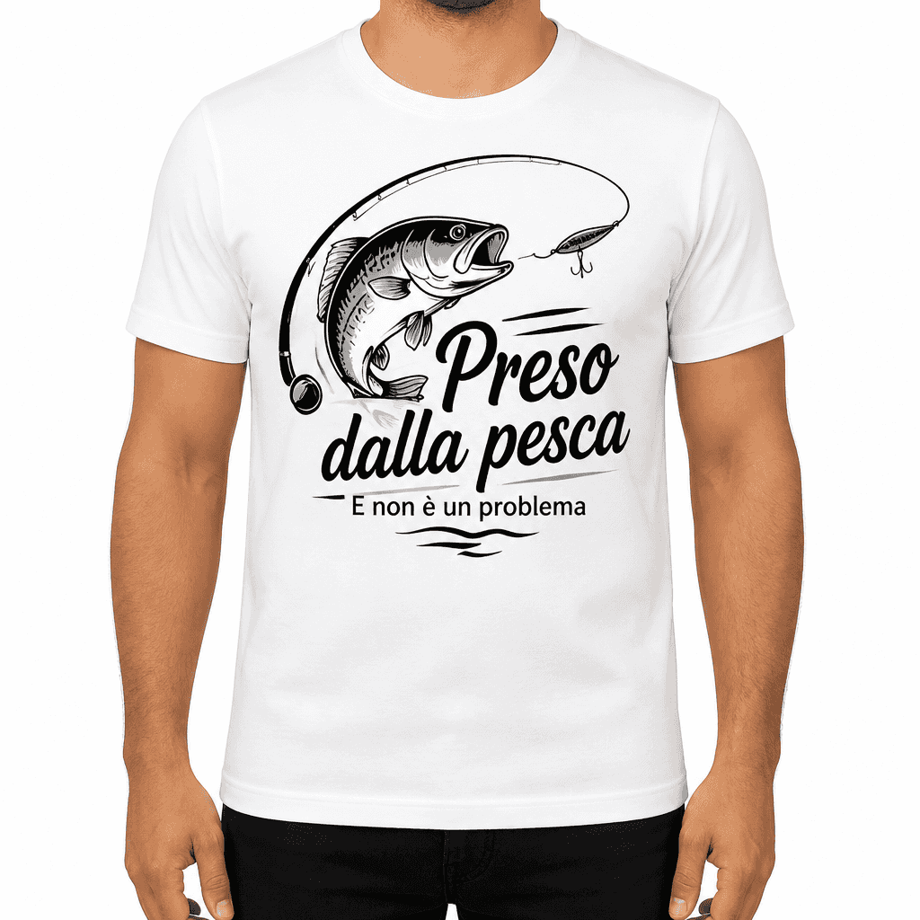 Maglietta da pesca β Preso dalla pesca