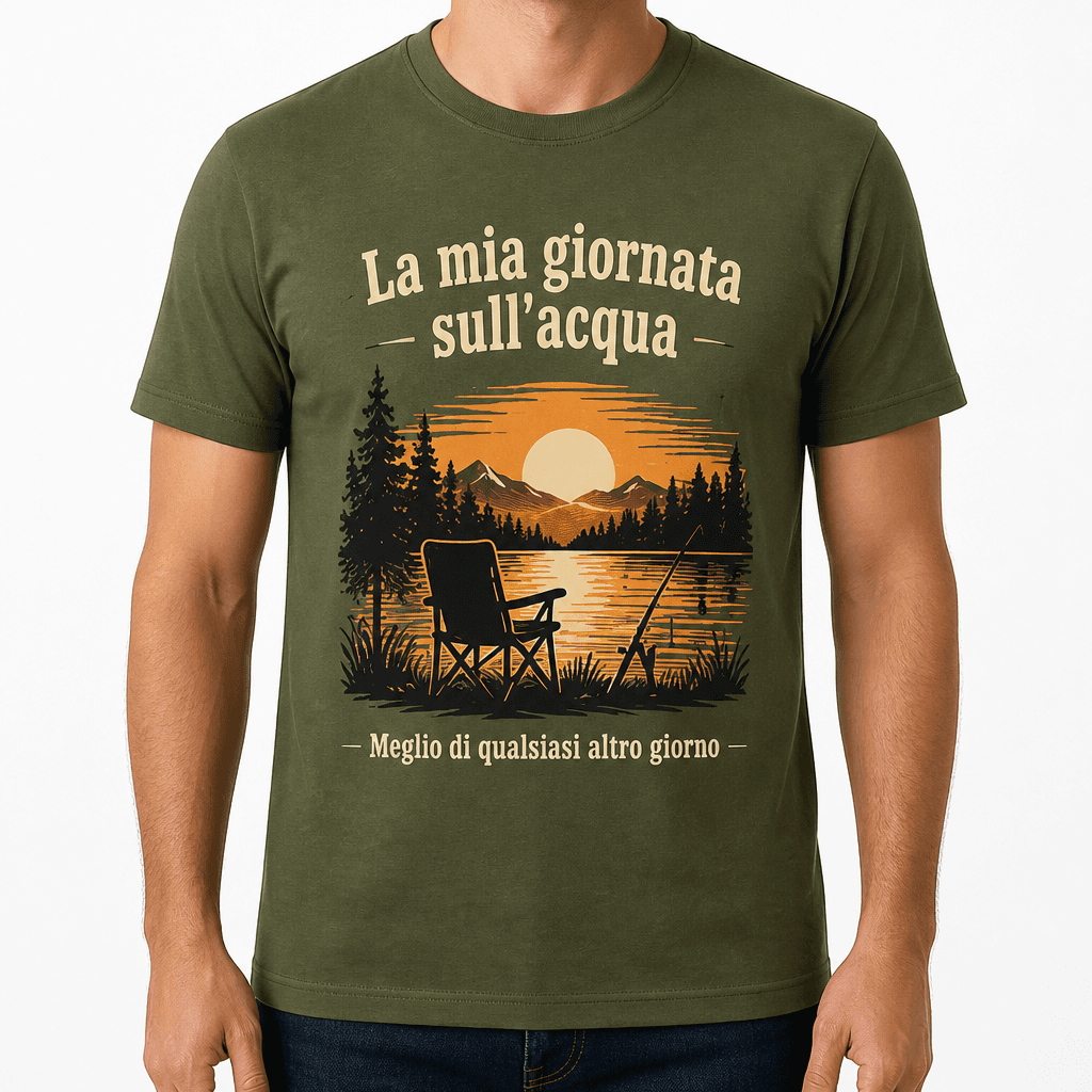Maglietta da pesca – La mia giornata sull'acqua