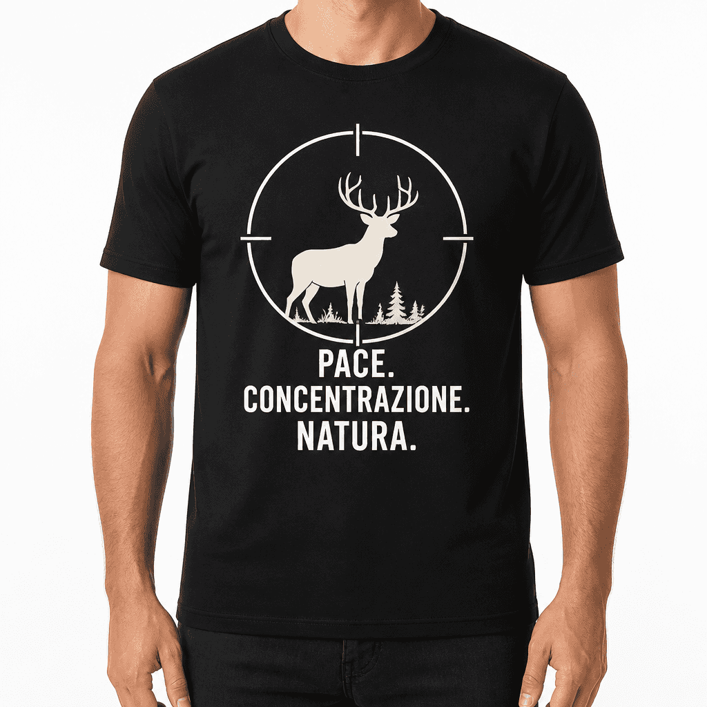 Maglietta da cacciatore – PACE. CONCENTRAZIONE. NATURA.