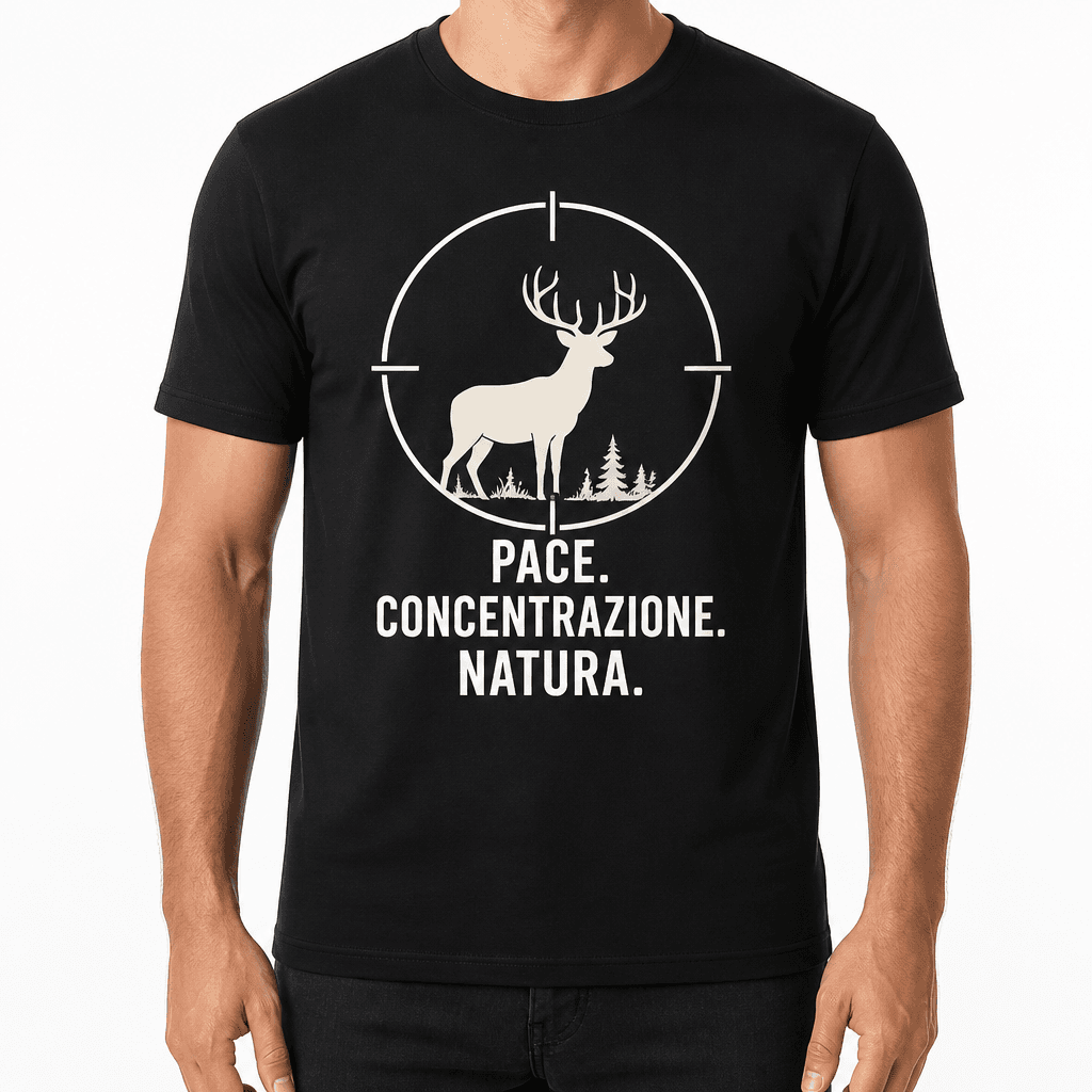Maglietta da cacciatore – PACE. CONCENTRAZIONE. NATURA.