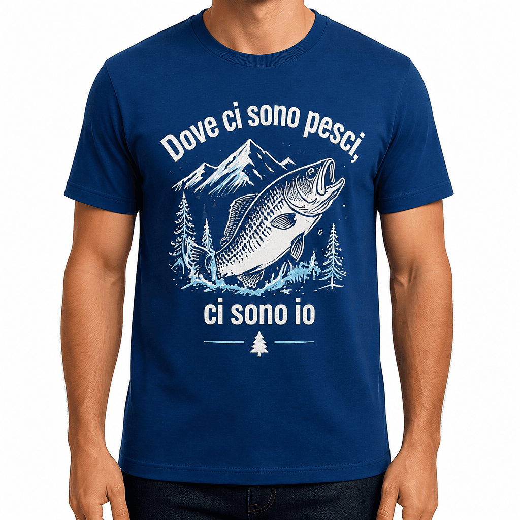 Maglietta da pesca – Dove ci sono pesci, ci sono io