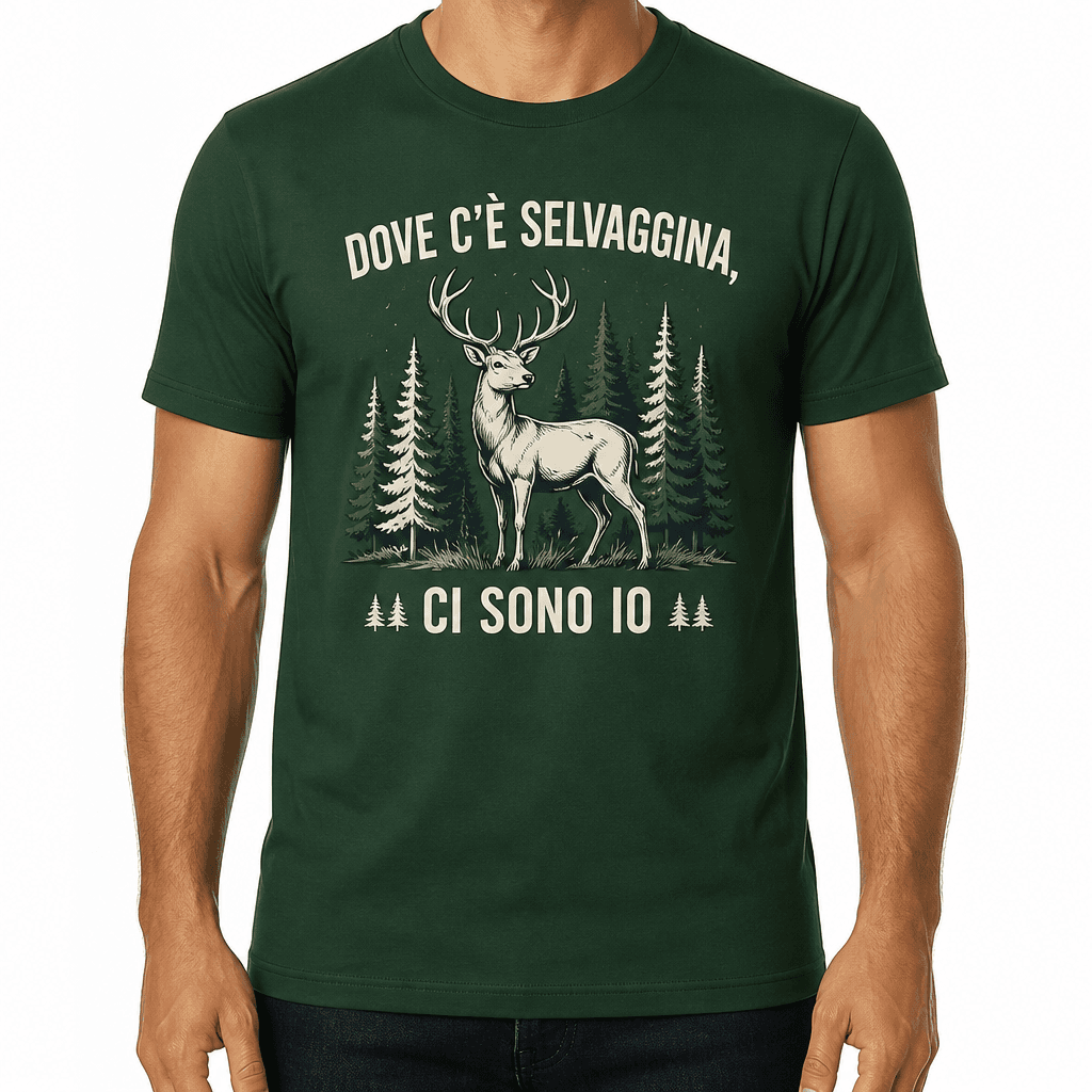 Maglietta da cacciatore – DOVE C'È SELVAGGINA, CI SONO IO