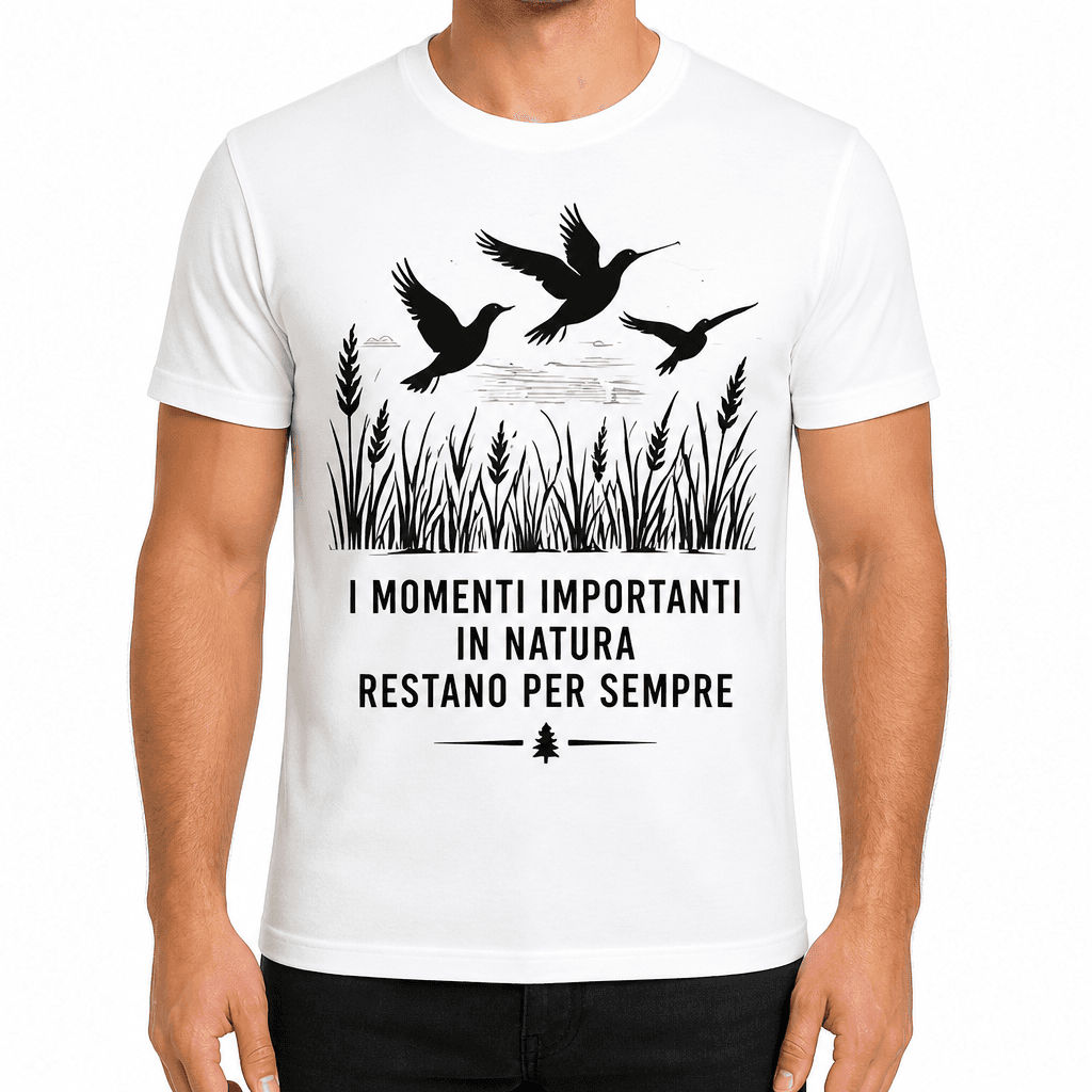 Maglietta da cacciatore – I MOMENTI IMPORTANTI IN NATURA RESTANO PER SEMPRE
