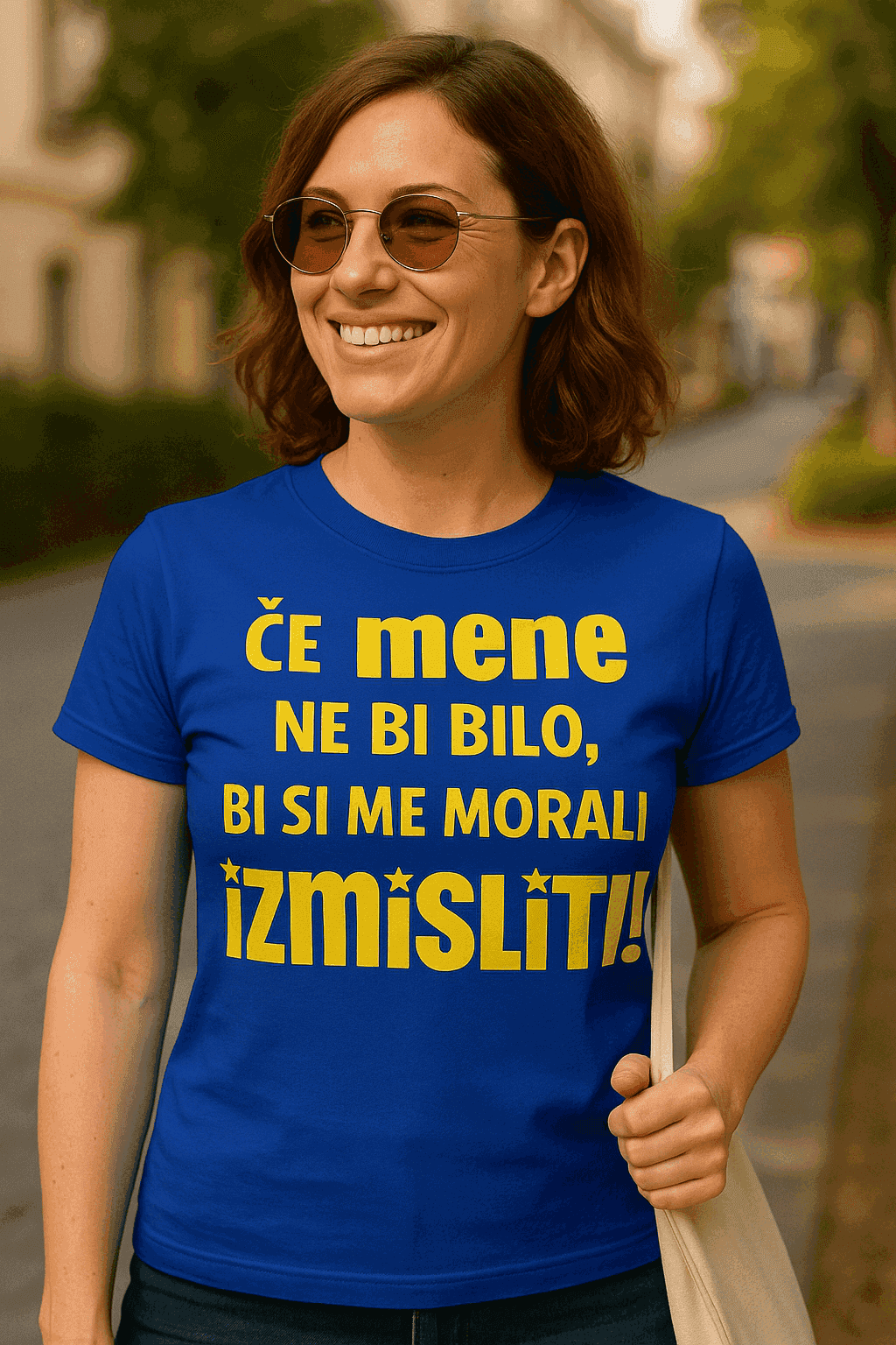 Maglietta divertente Se non ci fossi bisognerebbe inventarmi