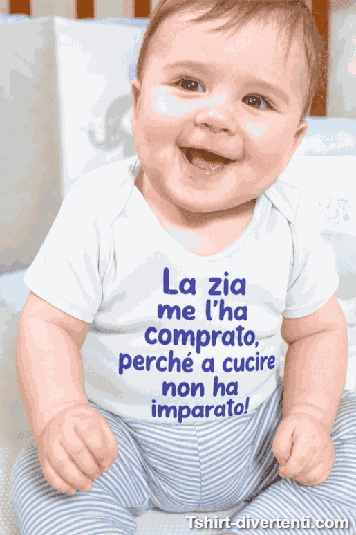 Body per neonati divertente comprato dalla zia