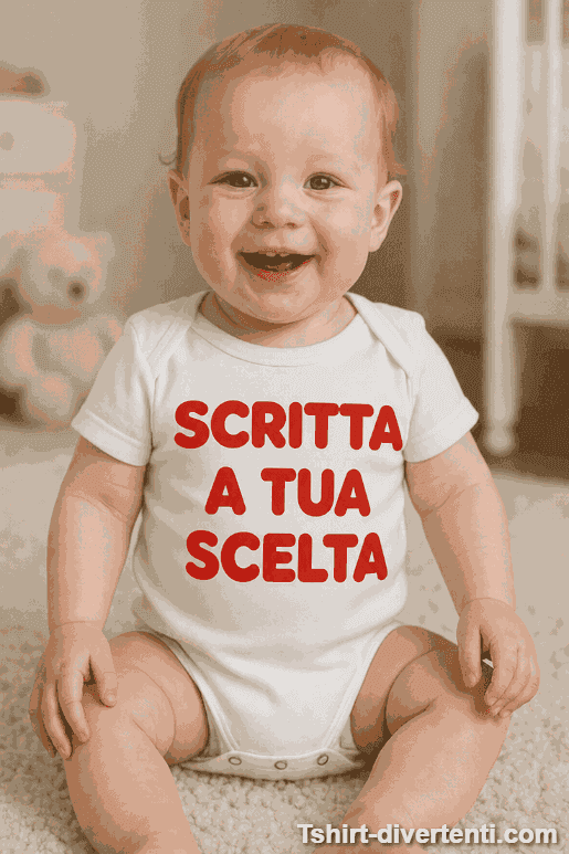 Body per neonati divertente con testo a scelta