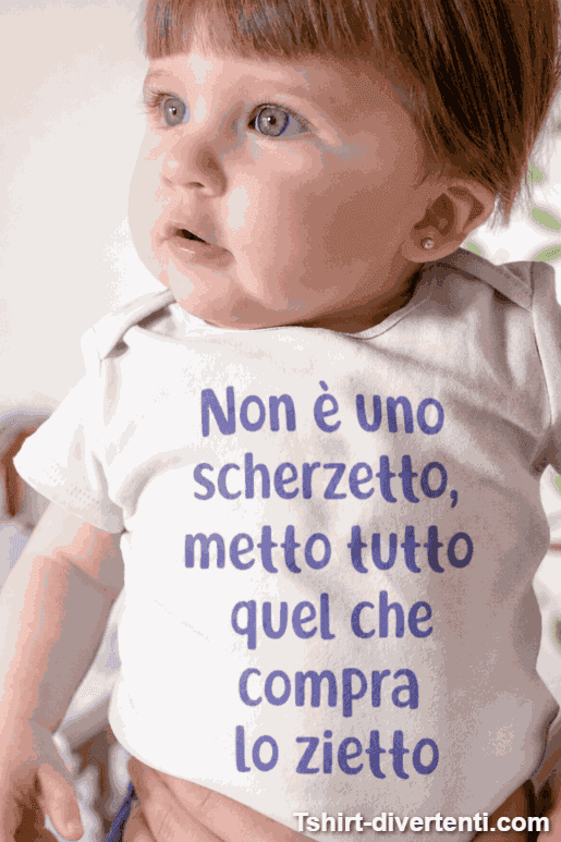 Body per neonati divertente lo zietto compra tutto