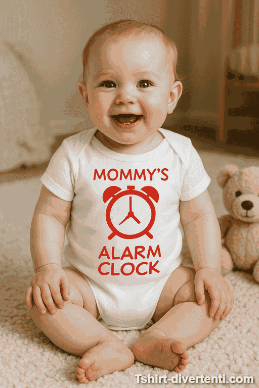 Body per neonati divertente Mommy's alarm clock