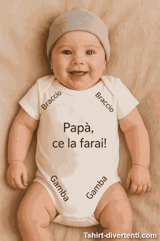 Body per neonati divertente Papà ce la farai