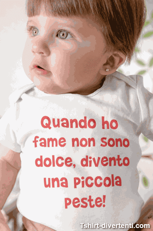 Body per neonati piccola peste affamata con capo a scelta