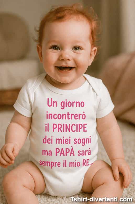 Body per neonati divertente principe dei sogni