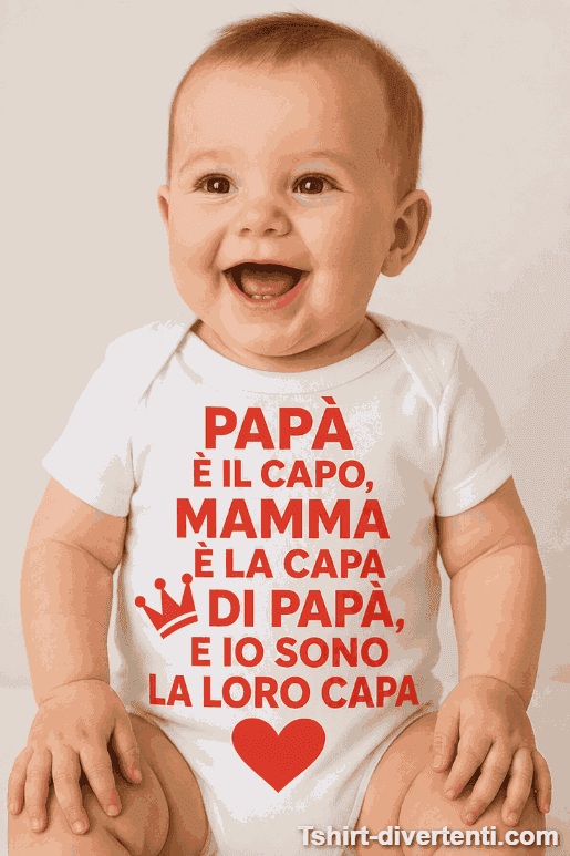 Body per neonati divertente con capo o capa a scelta