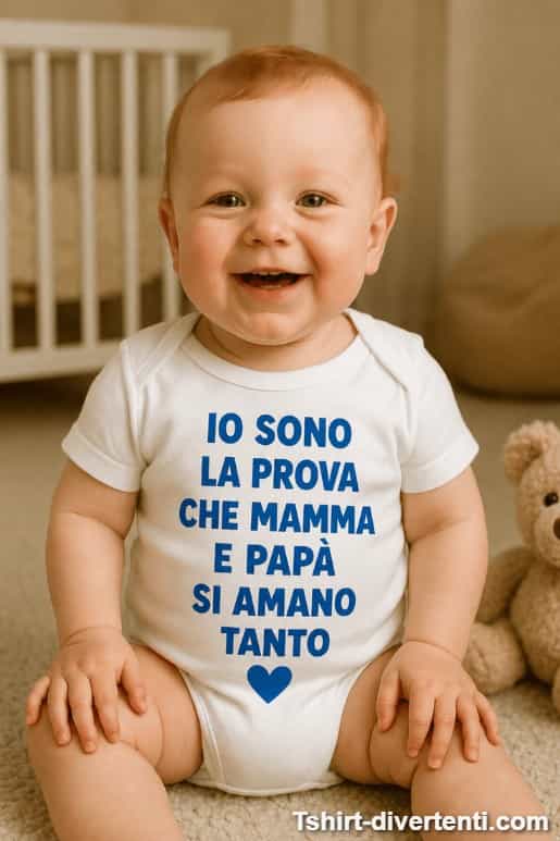 Body per neonati divertente sono la prova d'amore