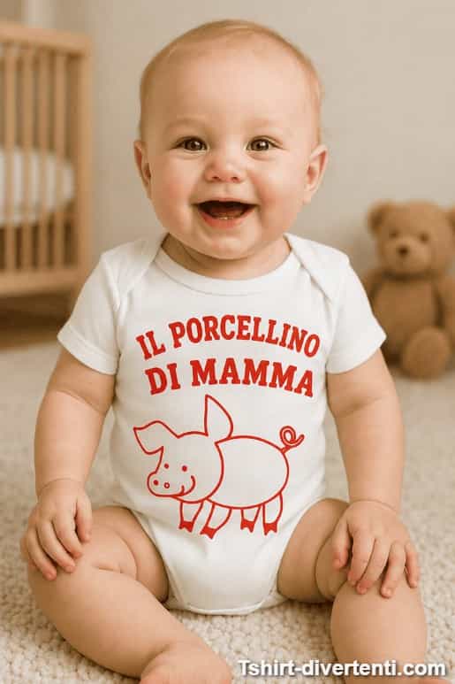 Body per neonati il porcellino di mamma