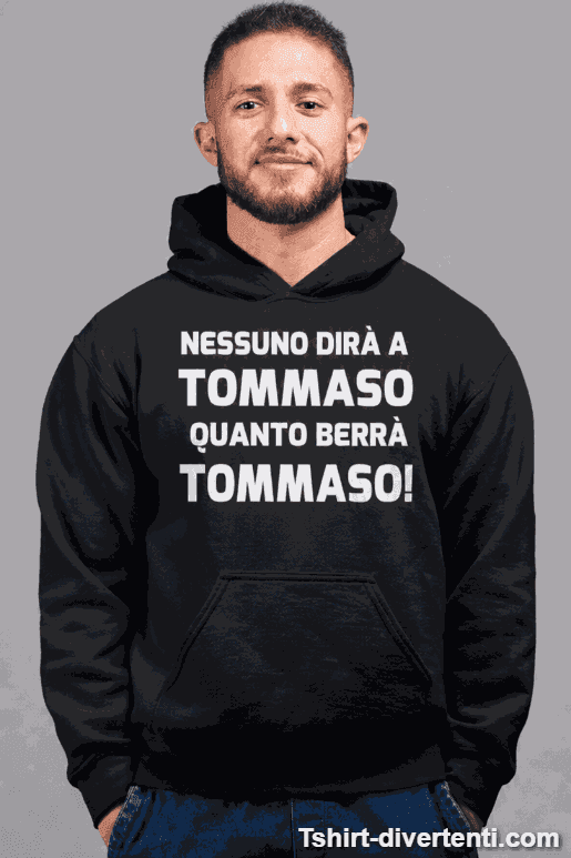 Felpa con cappuccio divertente bevitore con nome a scelta