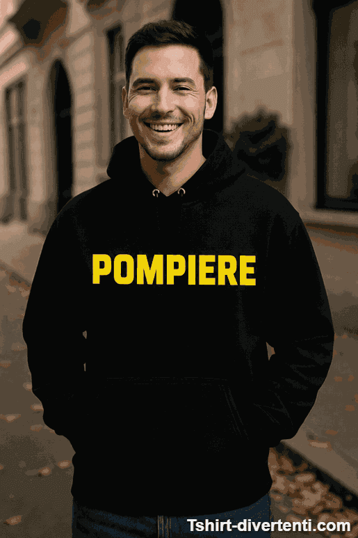 Felpa con cappuccio pompiere: spegni la noia