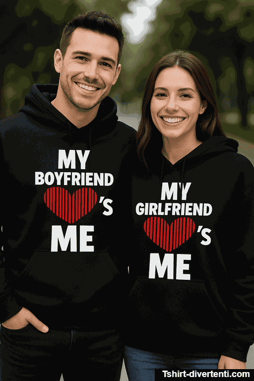 Felpe di coppia My boyfriend girlfriend loves me