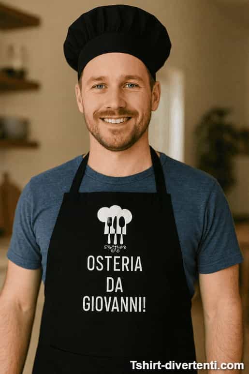 Grembiule divertente osteria con nome a scelta
