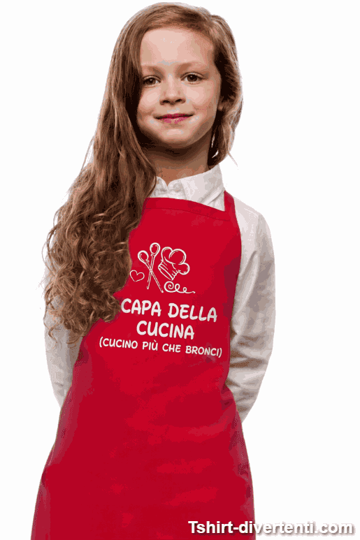 Grembiule per bambini capo della cucina con ruolo a scelta