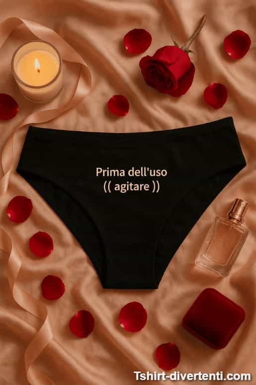 Intimo donna divertente prima dell'uso agitare