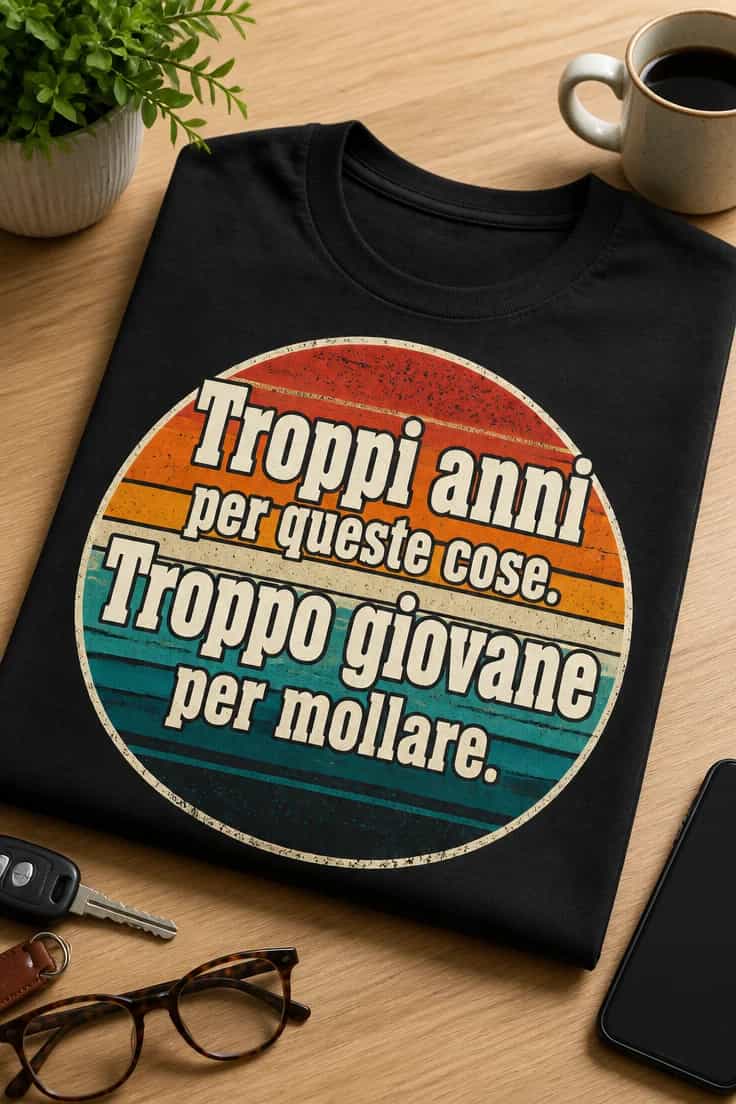 Maglietta di compleanno: troppi anni per queste cose