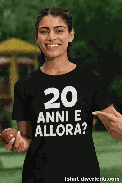 Maglietta divertente 20 anni e allora