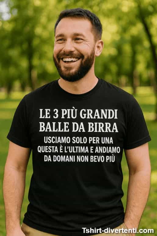Maglietta divertente 3 più grandi balle da birra