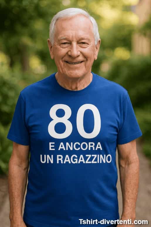 Maglietta divertente 80 e ancora un ragazzino