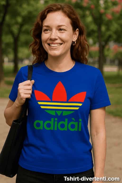 Maglietta divertente Adidài rasta