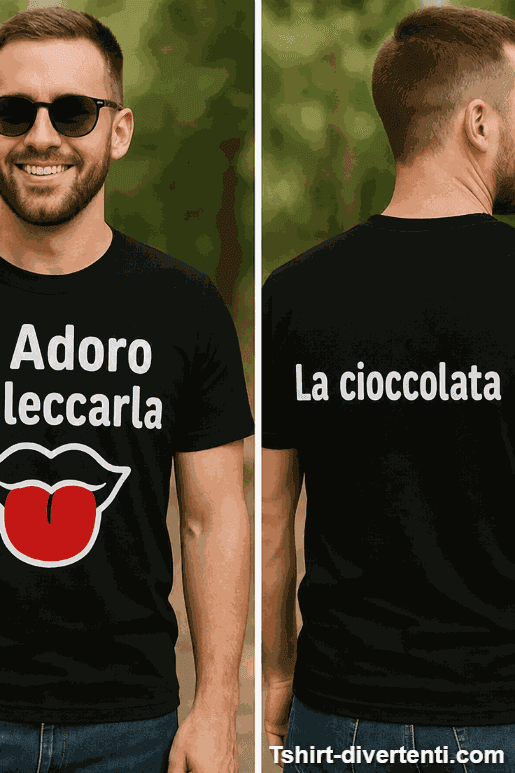 Maglietta divertente adoro leccarla la cioccolata