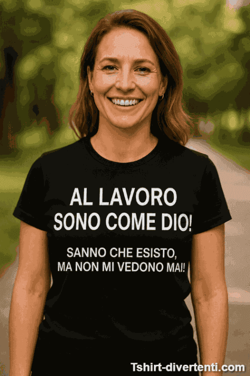 Maglietta divertente al lavoro sono come Dio