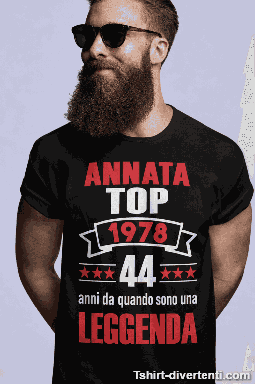 Maglietta divertente annata top con anno a scelta