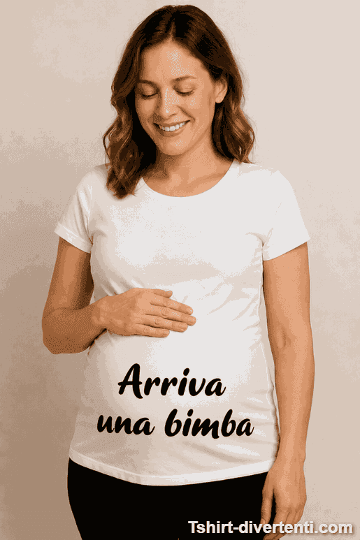 Maglietta divertente arriva una bimba