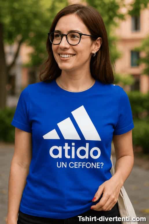 Maglietta divertente atido un ceffone