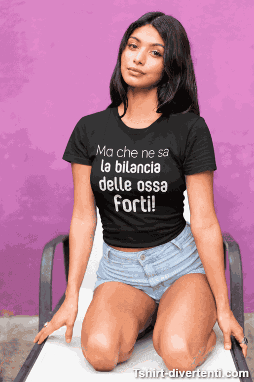 Maglietta divertente bilancia ossa forti