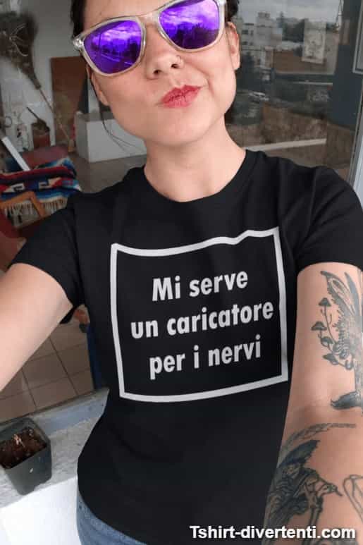 Maglietta divertente caricatore per i nervi