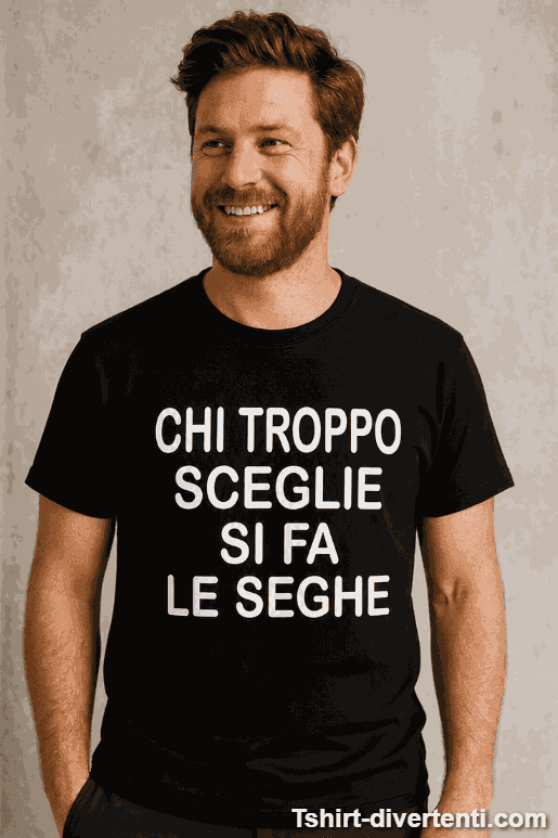 Maglietta divertente Chi sceglie si fa le seghe
