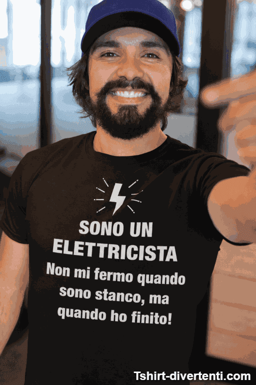 Maglietta divertente elettricista non si ferma