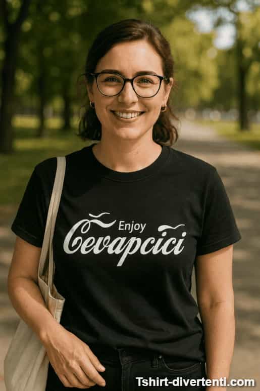 Maglietta divertente Enjoy Cevapcici