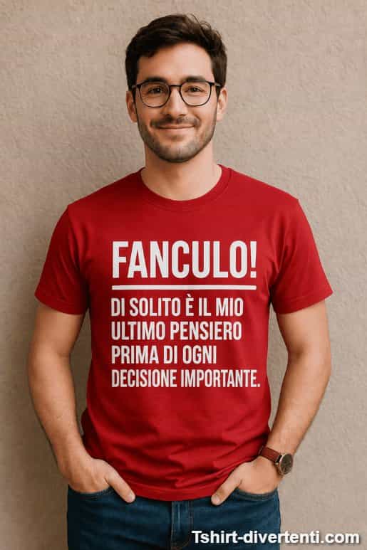 Maglietta divertente fanculo le decisioni importanti