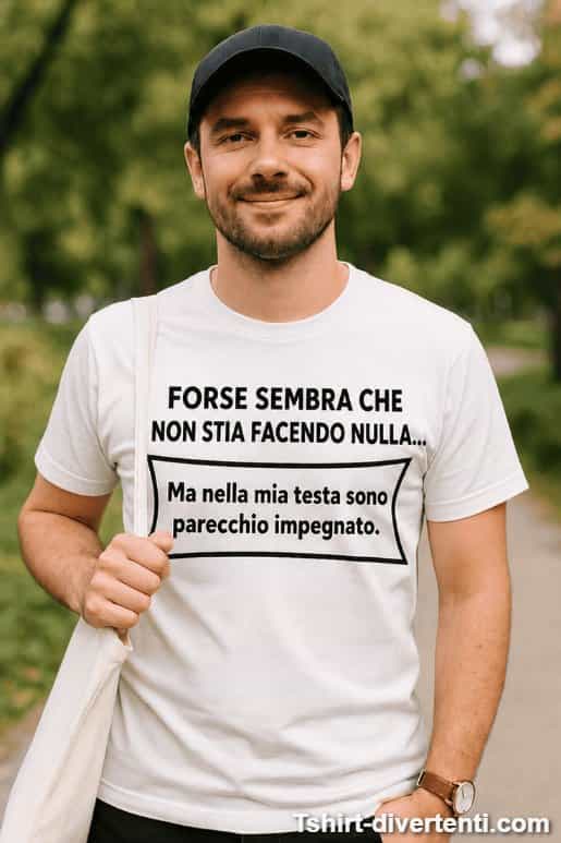 Maglietta divertente forse sembra che non faccia nulla