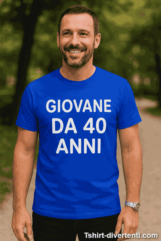 Maglietta divertente giovane da 40 anni