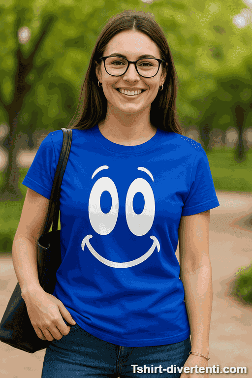 Maglietta divertente happy face