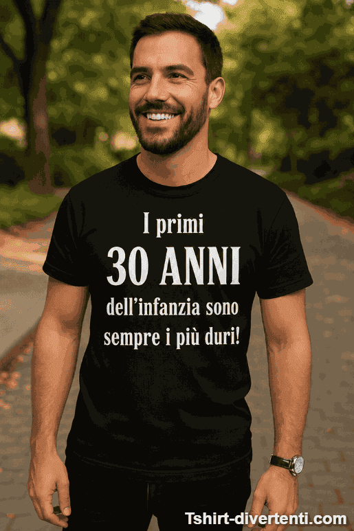 Maglietta divertente i primi 30 anni dell'infanzia