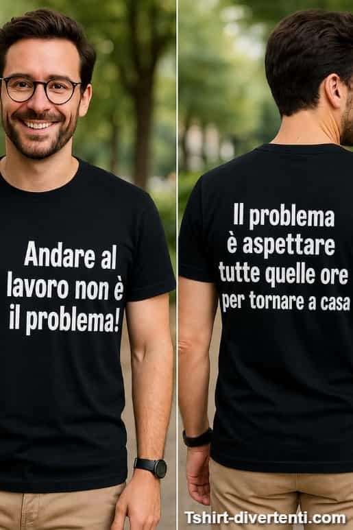 Maglietta divertente il lavoro non è il problema