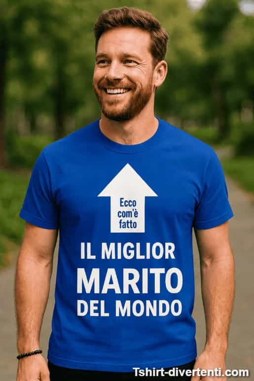 Maglietta divertente il miglior marito del mondo